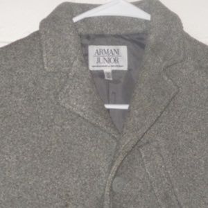 armani gray wool blazer jacket boys size 30